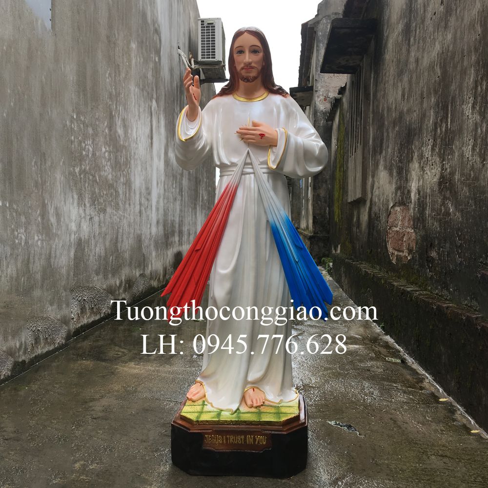 Tượng Lòng Chúa Thương Xót 120cm composite | Tuongthoconggiao.com