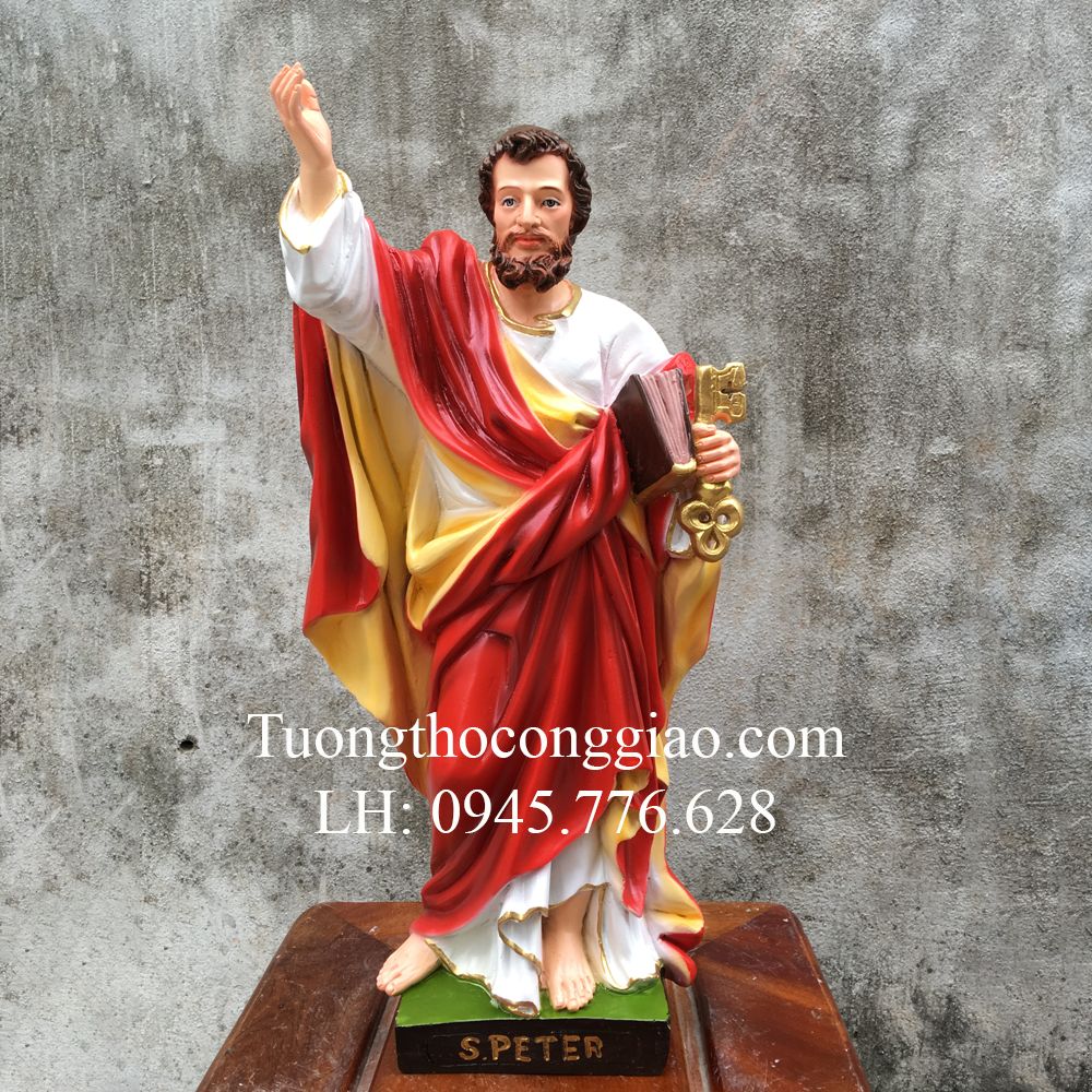 Tượng Thánh Phêrô 45cm mẫu Ý - Tượng thờ công giáo
