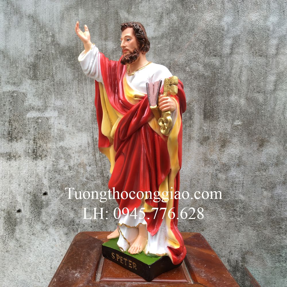 Tượng Thánh Phêrô 45cm mẫu Ý - Tượng thờ công giáo