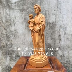 Tượng Thánh Giuse Bế Chúa 40cm giả gỗ